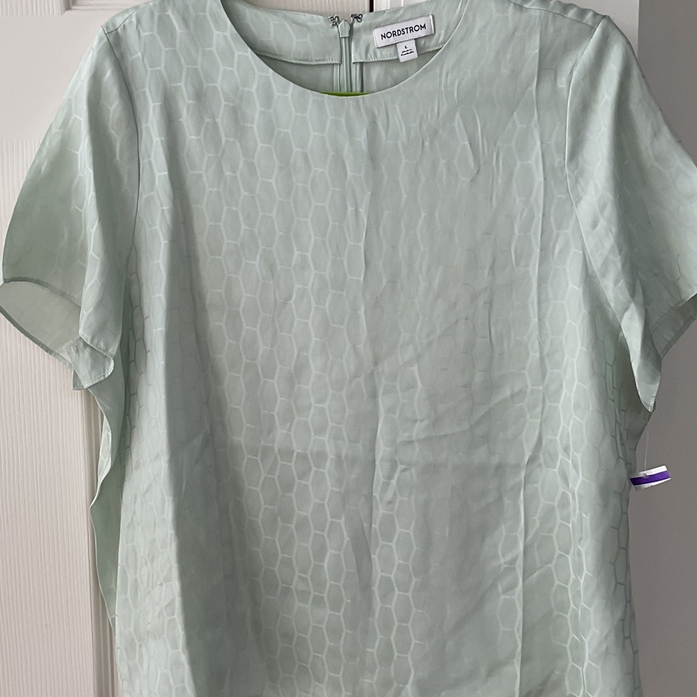 Nordstrom Mint Green Blouse